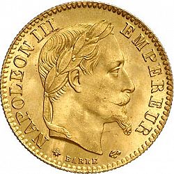 Large Obverse for 10 Francs 1868 coin