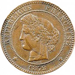 Large Obverse for 10 Centimes 1872 coin