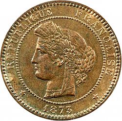 Large Obverse for 10 Centimes 1873 coin