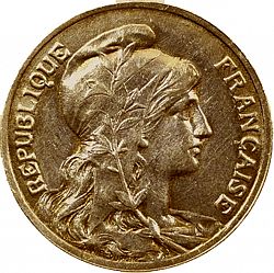 Large Obverse for 10 Centimes 1898 coin