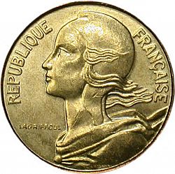Large Obverse for 10 Centimes 1986 coin