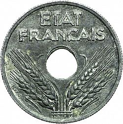 Large Obverse for 10 Centimes 1942 coin
