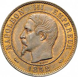 Large Obverse for 10 Centimes 1852 coin
