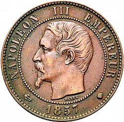 Large Obverse for 10 Centimes 1857 coin