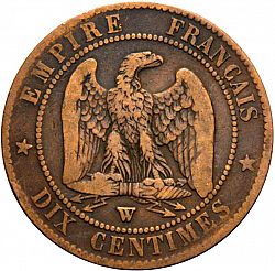 Large Reverse for 10 Centimes 1856 coin