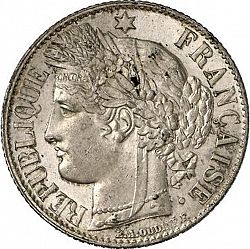 Large Obverse for 1 Franc 1881 coin