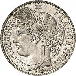 Large Obverse for 1 Franc 1887 coin
