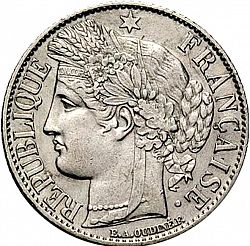 Large Obverse for 1 Franc 1895 coin