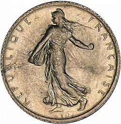 Large Obverse for 1 Franc 1901 coin