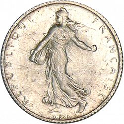 Large Obverse for 1 Franc 1906 coin