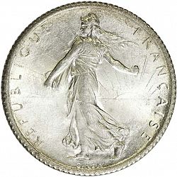 Large Obverse for 1 Franc 1914 coin