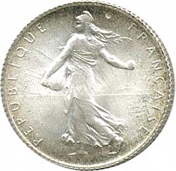 Large Obverse for 1 Franc 1914 coin