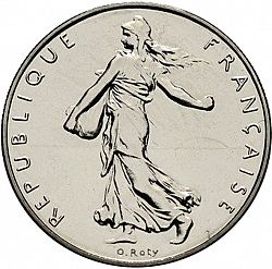 Large Obverse for 1 Franc 1992 coin