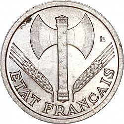 Large Obverse for 1 Franc 1942 coin