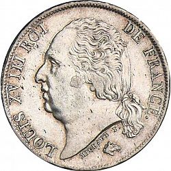 Large Obverse for 1 Franc 1818 coin