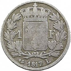 Large Reverse for 1 Franc 1817 coin