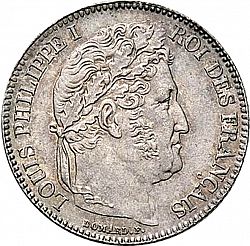 Large Obverse for 1 Franc 1846 coin