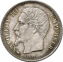 Large Obverse for 1 Franc 1859 coin