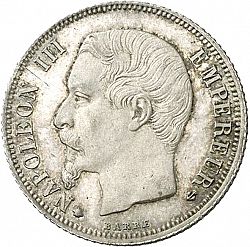 Large Obverse for 1 Franc 1860 coin