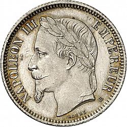 Large Obverse for 1 Franc 1870 coin