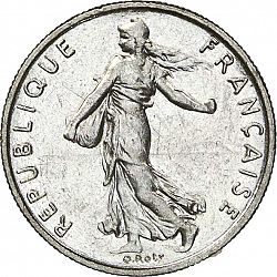 Large Obverse for ½ Franc 1997 coin