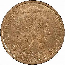 Large Obverse for 1 Centime 1900 coin