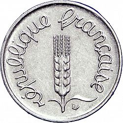 Large Obverse for 1 Centime 1967 coin
