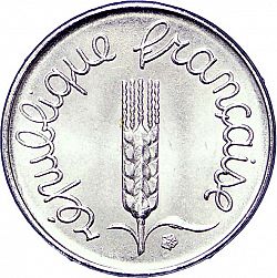 Large Obverse for 1 Centime 1974 coin