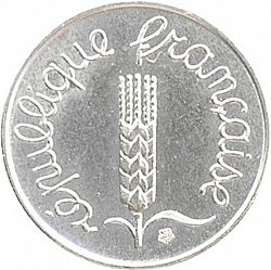 Large Obverse for 1 Centime 1980 coin
