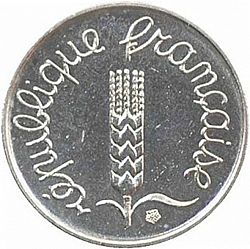 Large Obverse for 1 Centime 1990 coin
