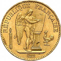 Large Obverse for 20 Francs 1877 coin