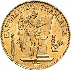 Large Obverse for 20 Francs 1871 coin
