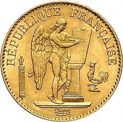 Large Obverse for 20 Francs 1879 coin
