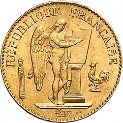Large Obverse for 20 Francs 1897 coin