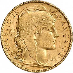 Large Obverse for 20 Francs 1905 coin