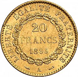 Large Reverse for 20 Francs 1895 coin