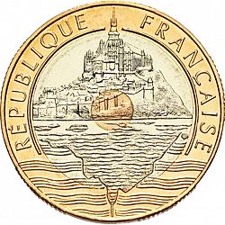 Large Obverse for 20 Francs 1992 coin