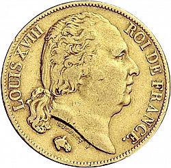 Large Obverse for 20 Francs 1817 coin