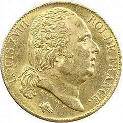 Large Obverse for 20 Francs 1820 coin