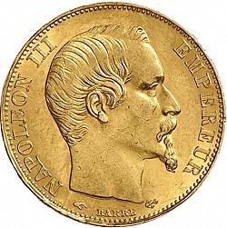 Large Obverse for 20 Francs 1856 coin