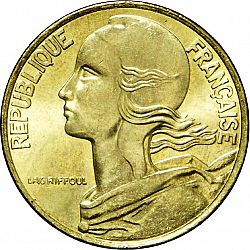 Large Reverse for 20 Centimes 2000 coin