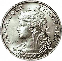 Large Obverse for 25 Centimes 1904 coin