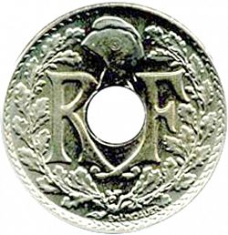 Large Obverse for 25 Centimes 1924 coin