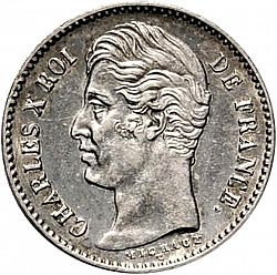 Large Obverse for 1/4 Franc 1829 coin