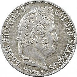 Large Obverse for 1/4 Franc 1831 coin