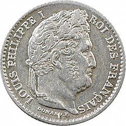 Large Obverse for 25 Centimes 1846 coin