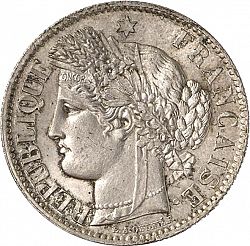 Large Obverse for 2 Francs 1887 coin