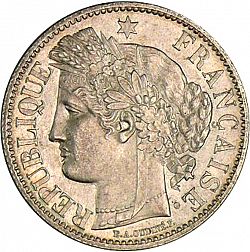 Large Obverse for 2 Francs 1895 coin