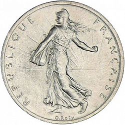 Large Obverse for 2 Francs 1899 coin