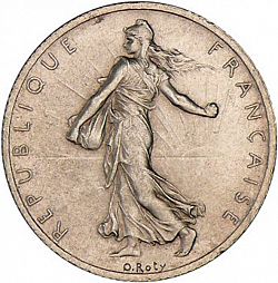 Large Obverse for 2 Francs 1900 coin
